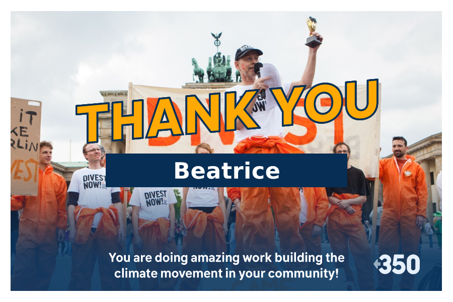 Thank you card to Beatrice