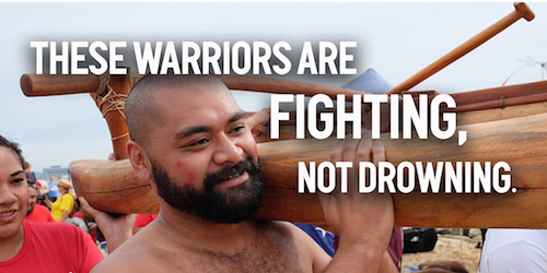 These warriors are fighting, not drowning.